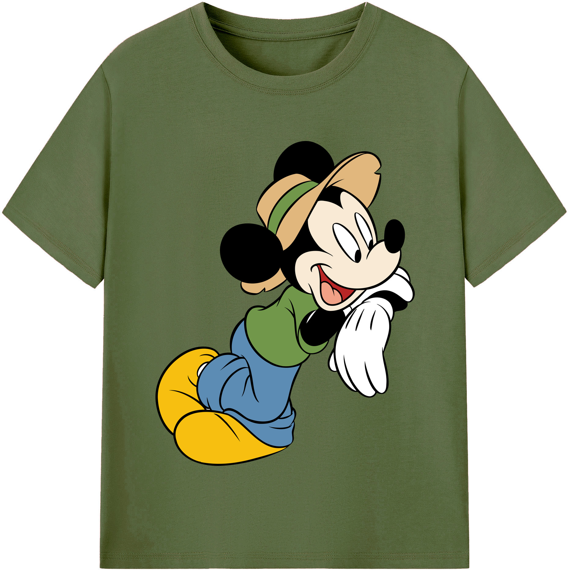 （画像用） ミッキーマウス Mickey Mouse 綿100％半袖Tシャツ（フロントプリント）